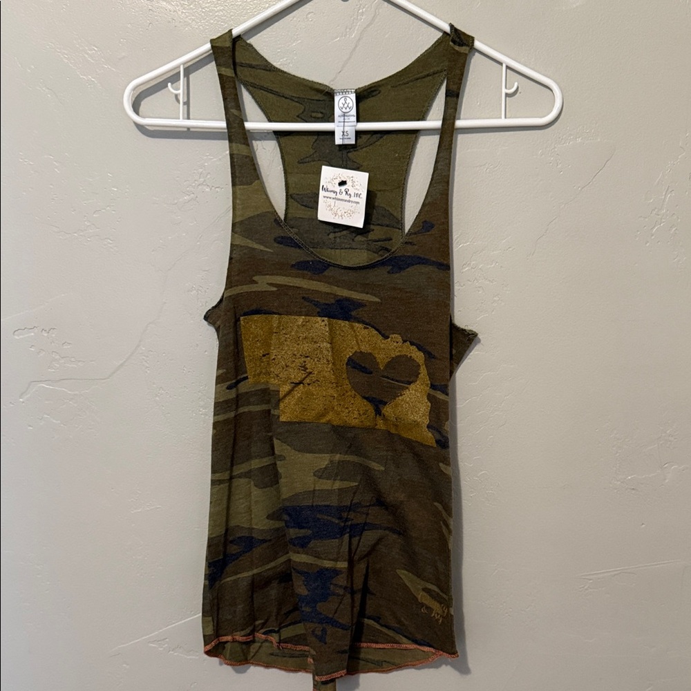 Alternative Apparel Camo Print Nebraska Tank Top XSmall